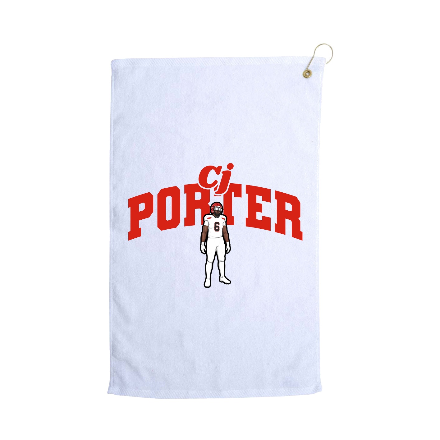 Golf Towel — Signature Arch in White