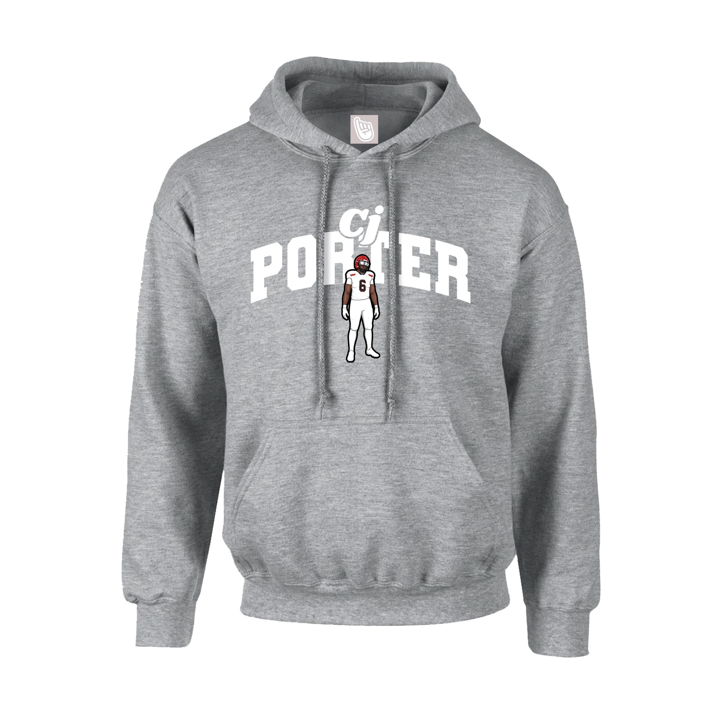 Youth Hoodie — Signature Arch in Grey