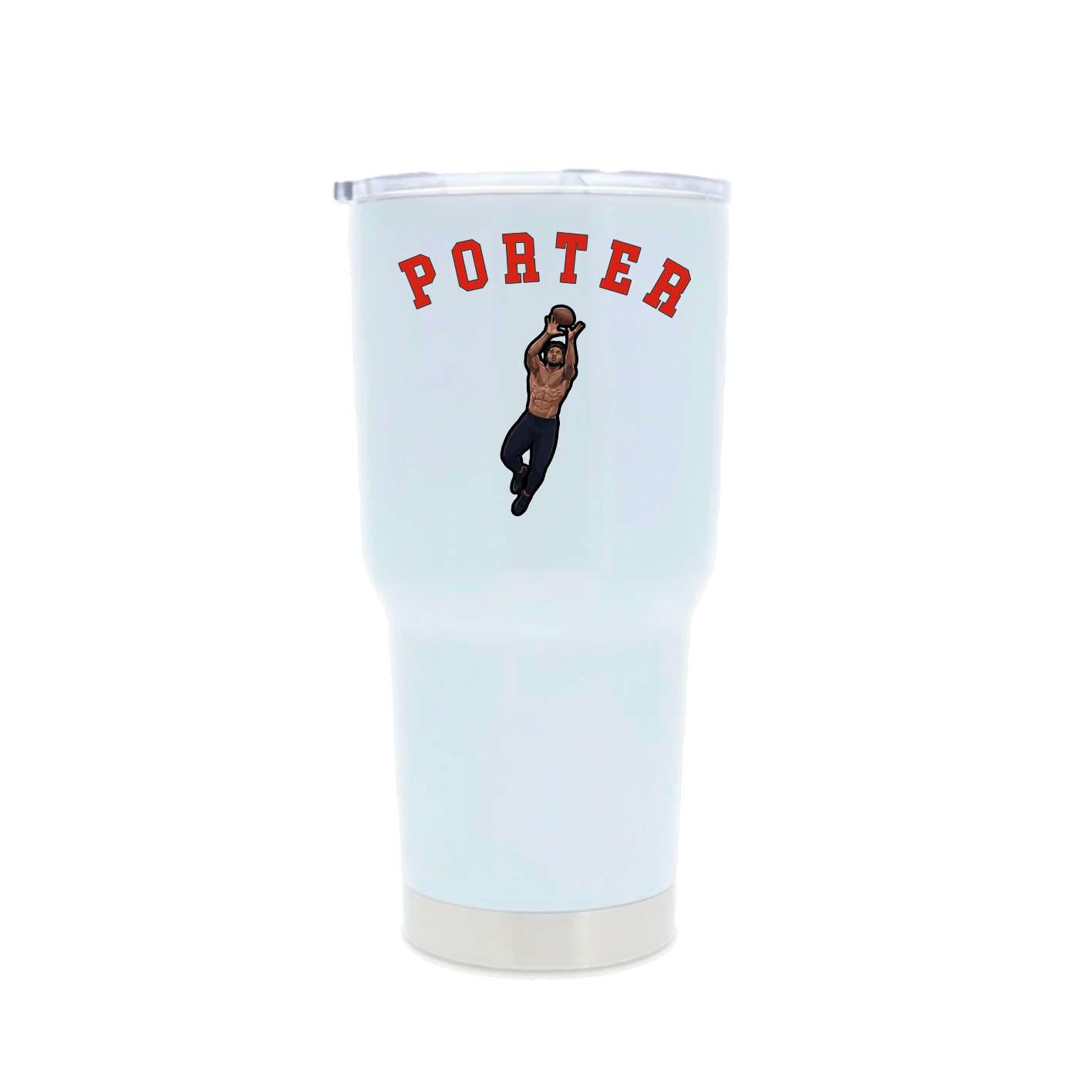 30oz Stainless Steel Tumbler — Shirsey Arch in White