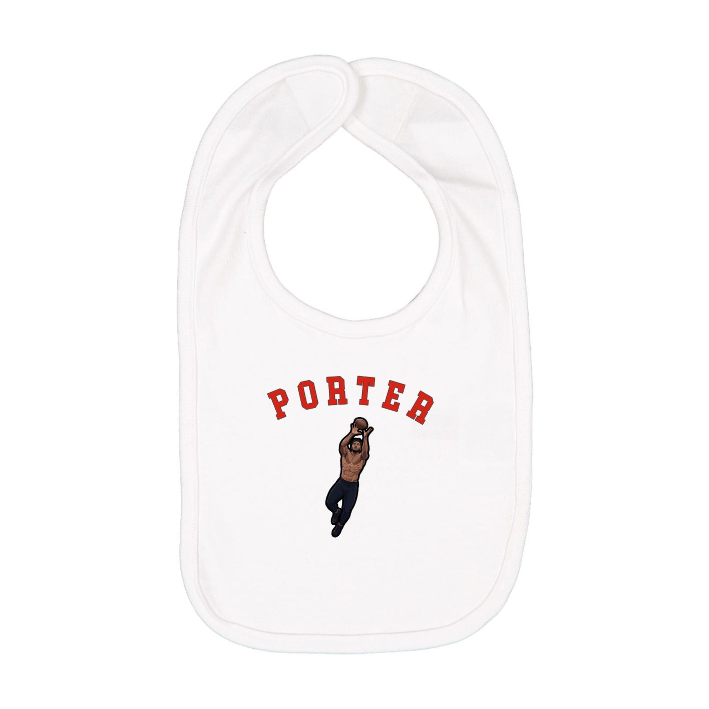 Infant Bib — Shirsey Arch in White