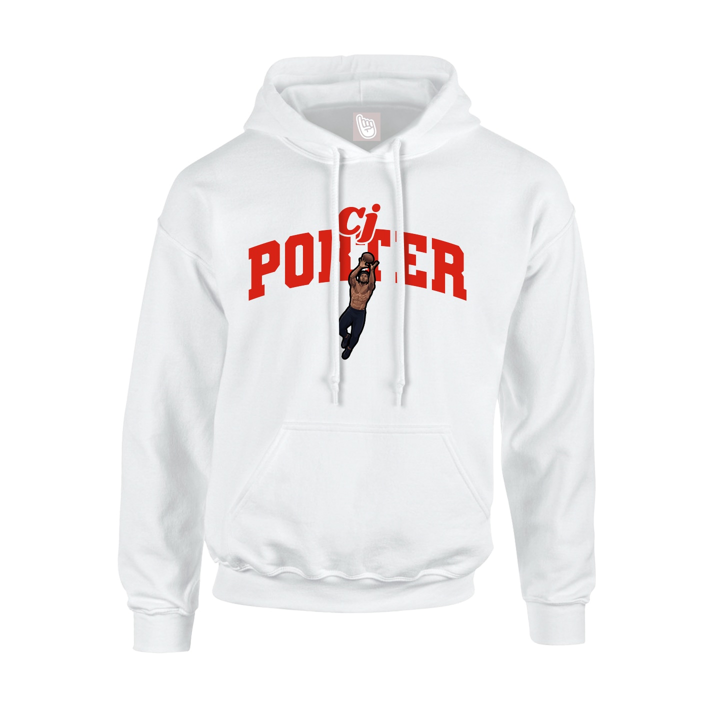 Youth Hoodie — Signature Arch in White