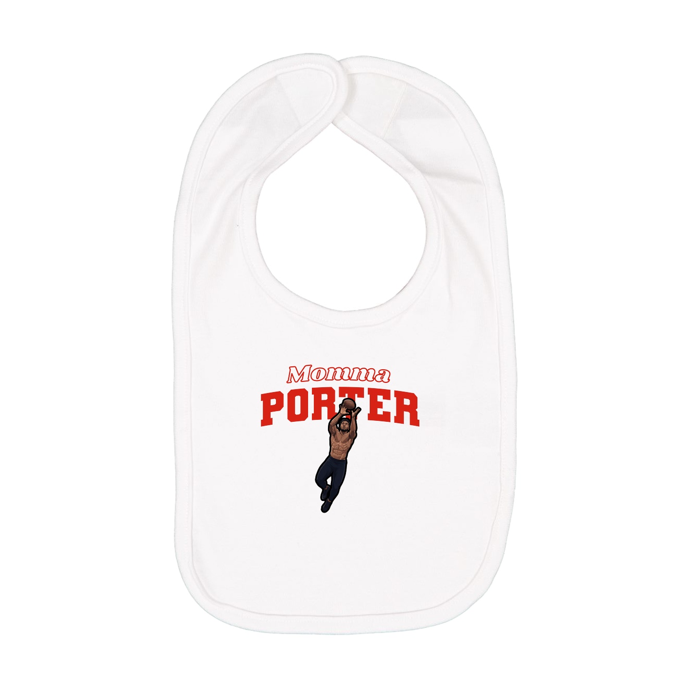 Infant Bib — Mothers Day Block in White