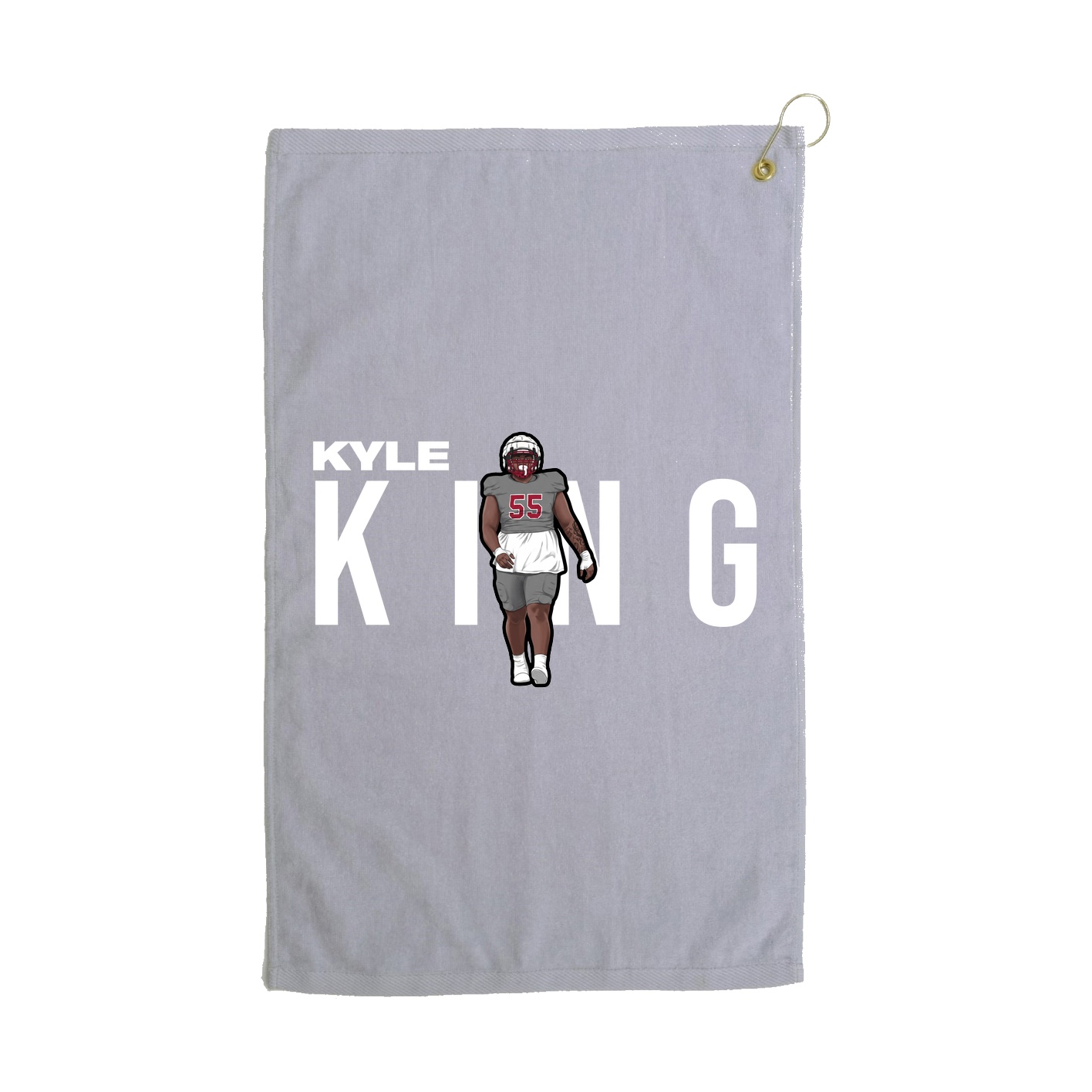 Golf Towel — Player Name in Grey