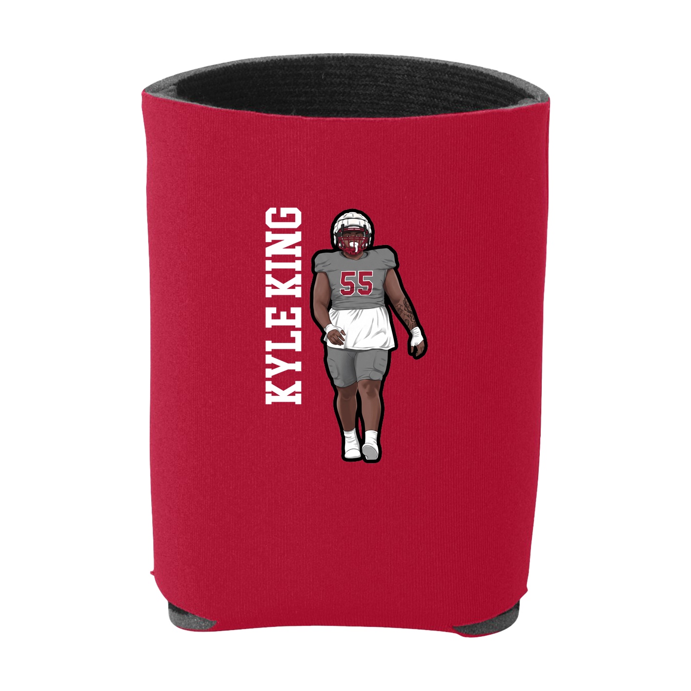 Can Holder — Name Vertical in Red