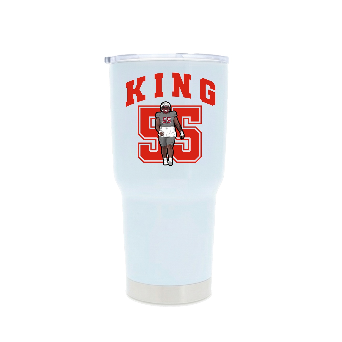 30oz Stainless Steel Tumbler — Number in White