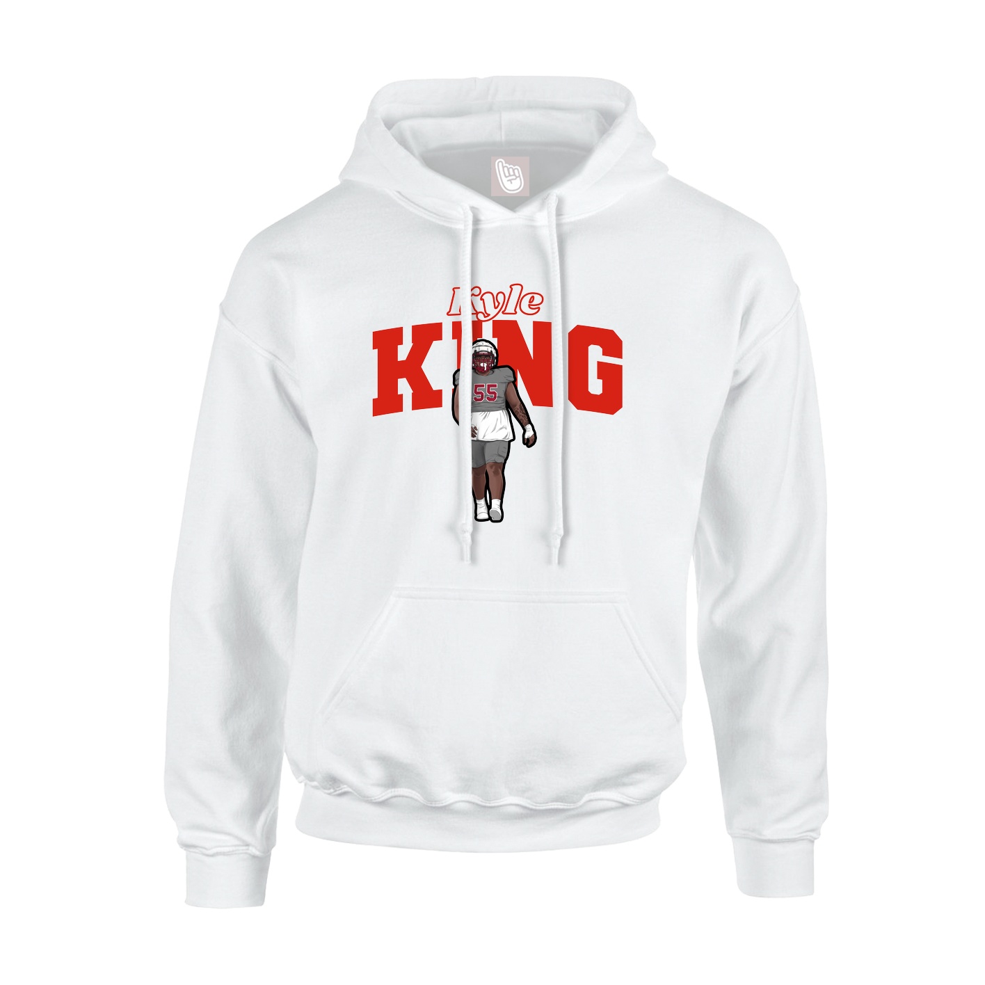 Hoodie — Name Arch in White