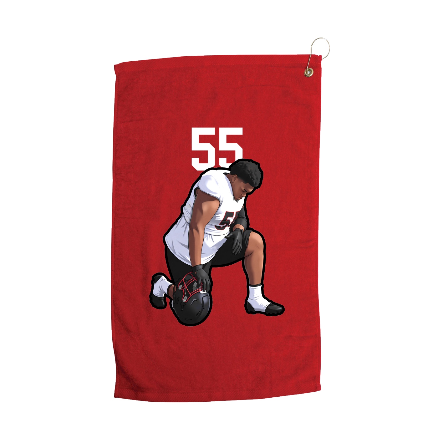 Golf Towel — Number Top in Red