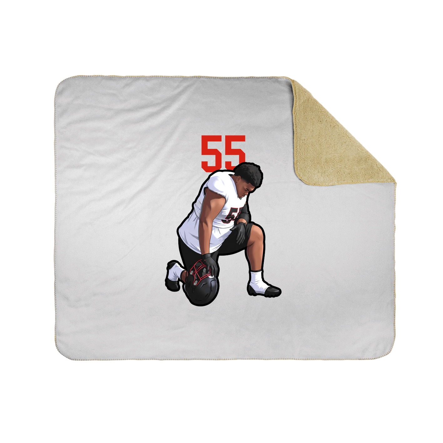 Throw Blanket — Number Top in White