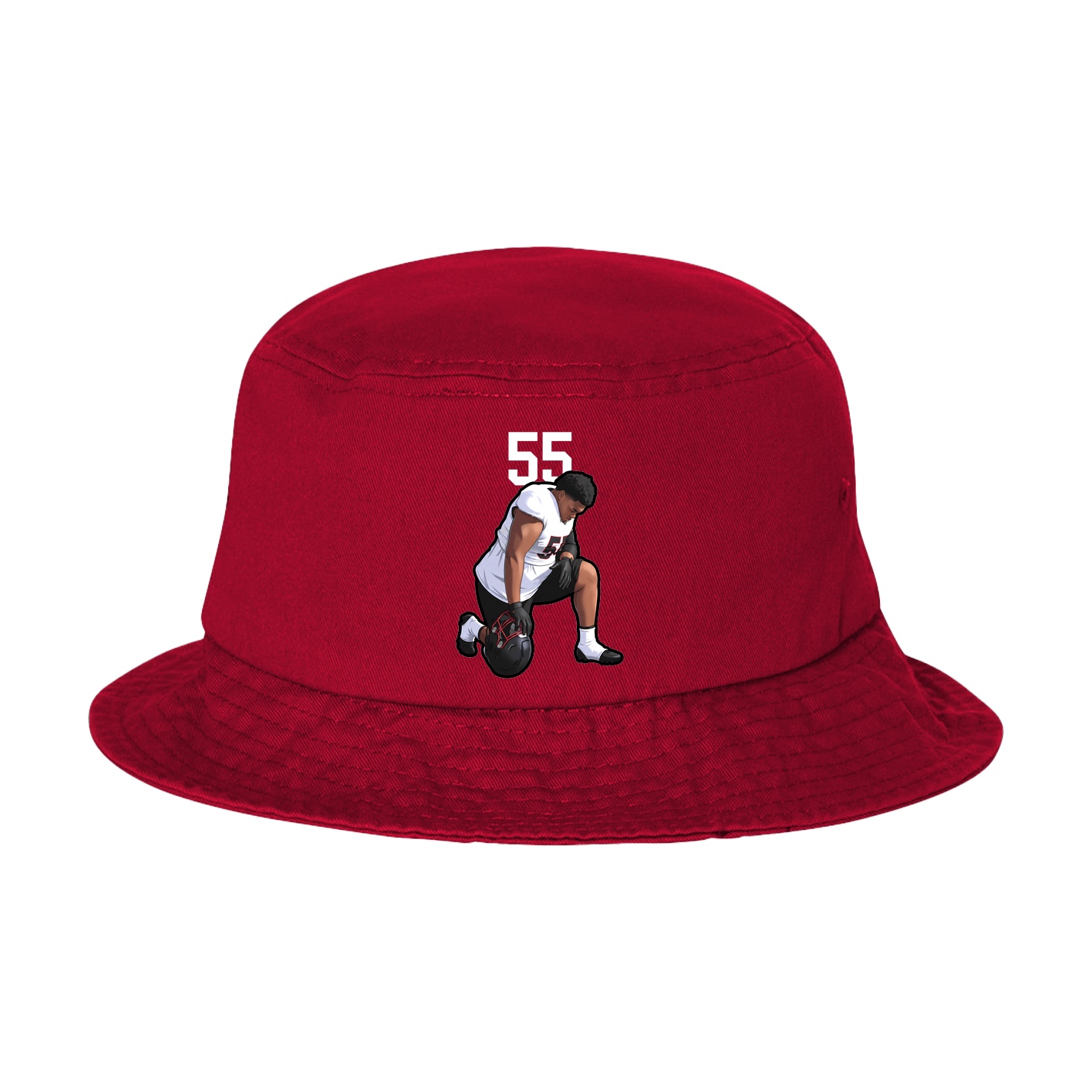 Bucket Cap — Number Top in Red