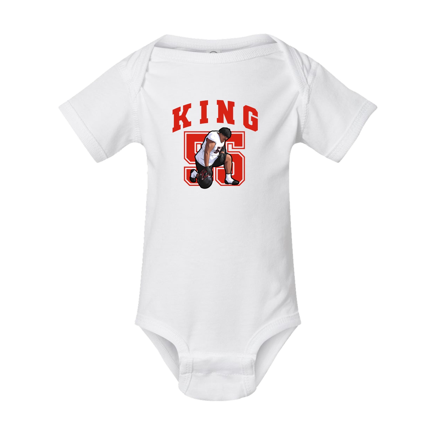 Baby Onesie — Number in White