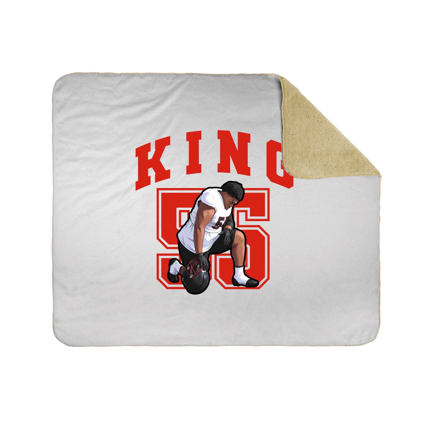 Throw Blanket — Number in White