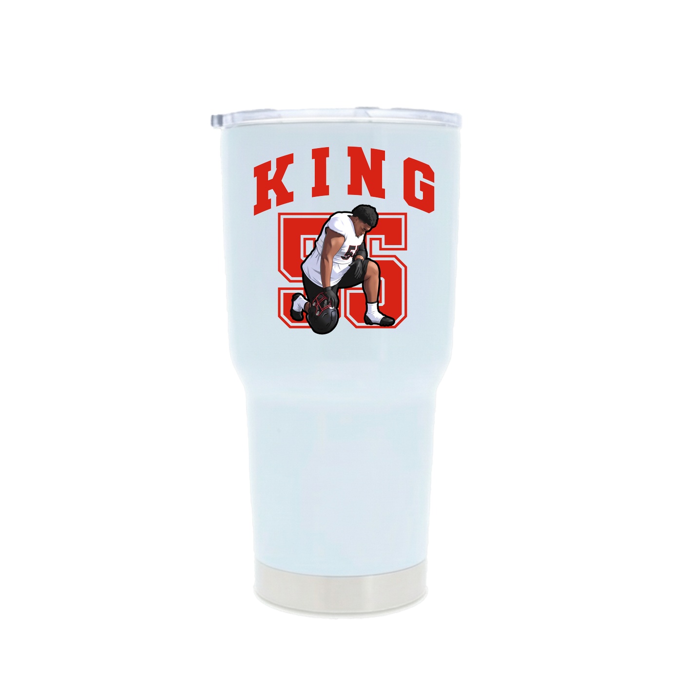 30oz Stainless Steel Tumbler — Number in White