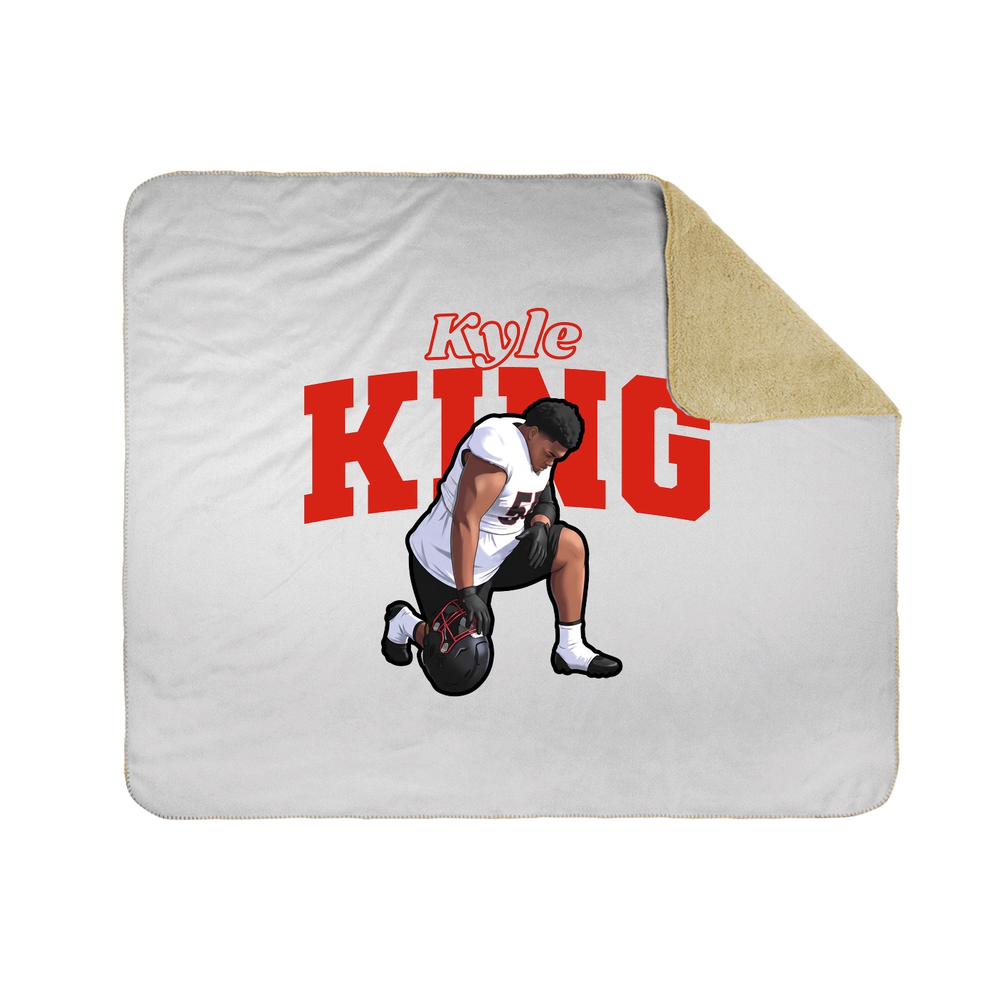 Throw Blanket — Name Arch in White