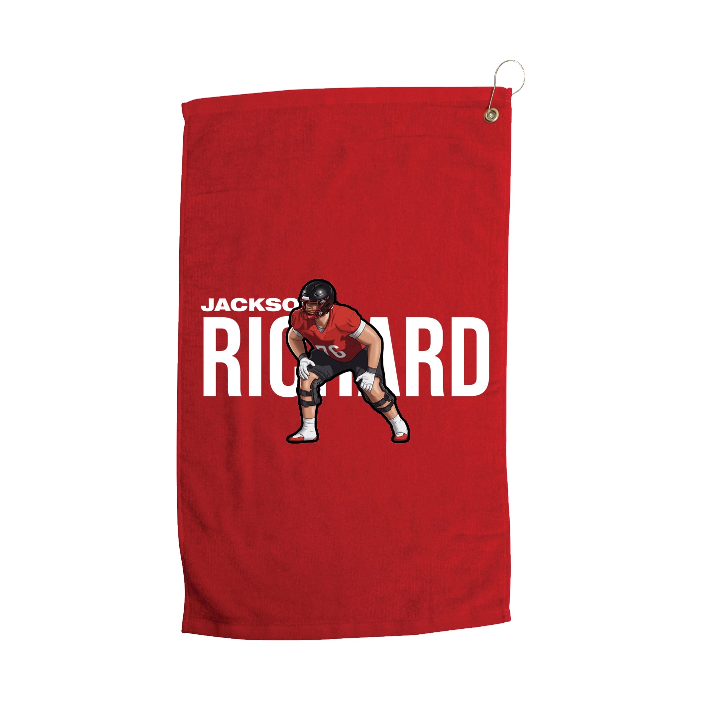 Golf Towel — Player Name in Red