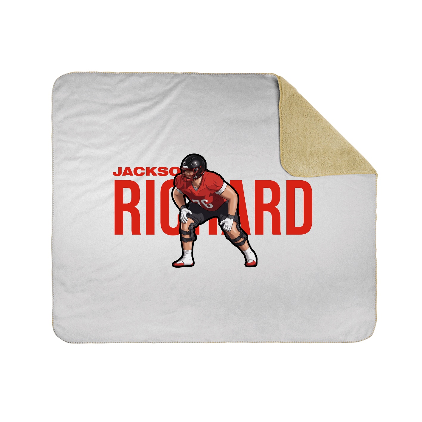 Throw Blanket — Player Name in White
