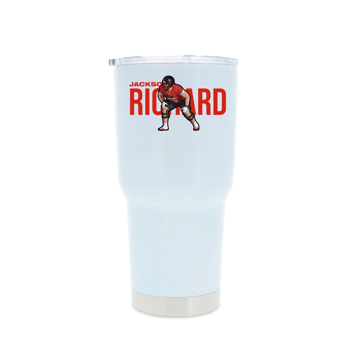 30oz Stainless Steel Tumbler — Player Name in White