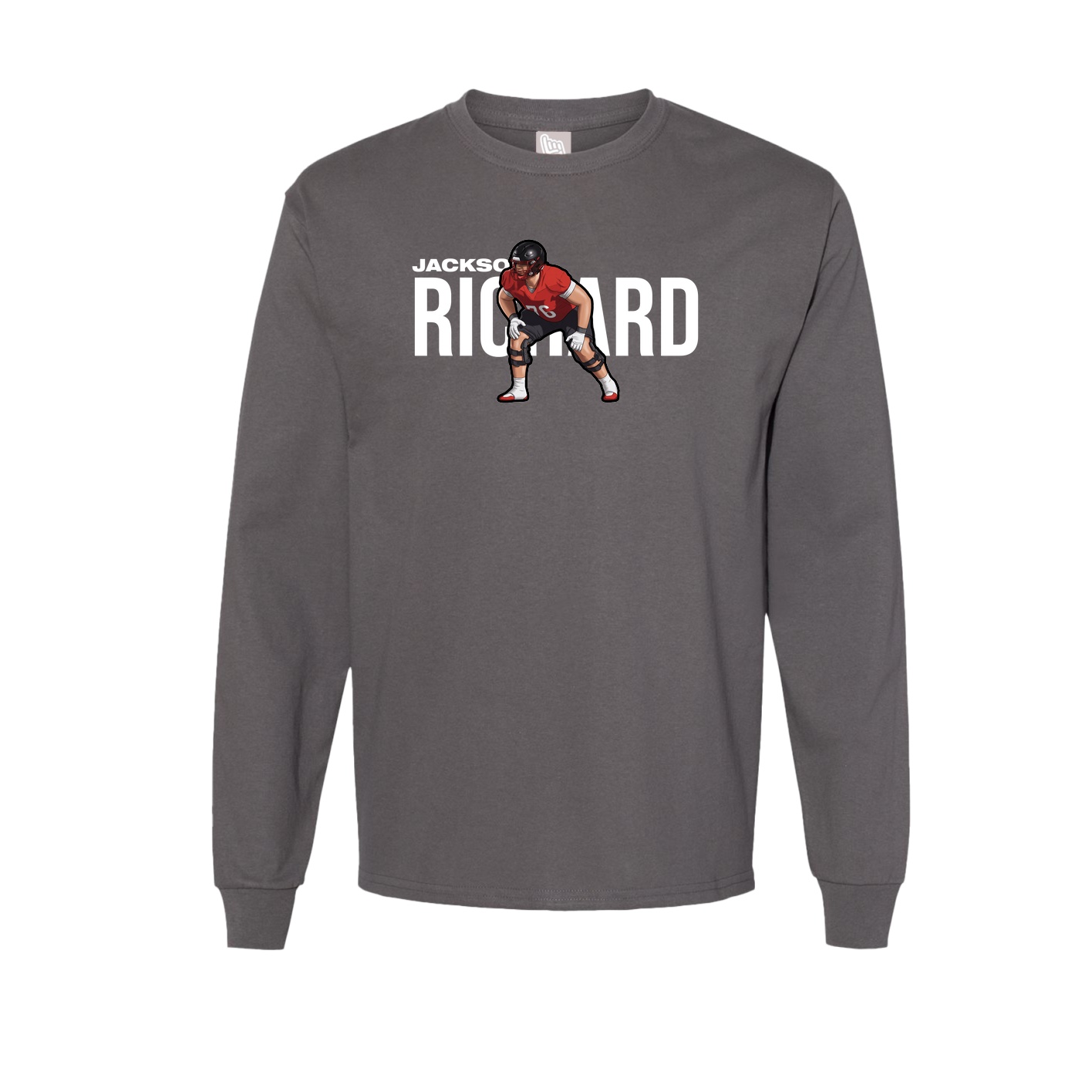Long Sleeve Tee — Player Name in Grey