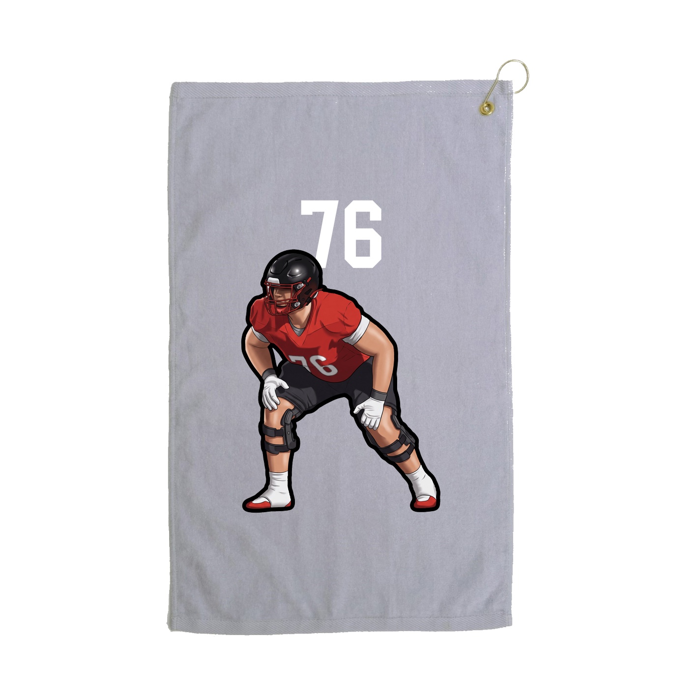 Golf Towel — Number Top in Grey