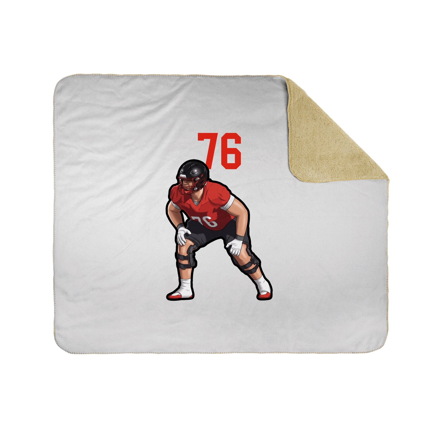 Throw Blanket — Number Top in White