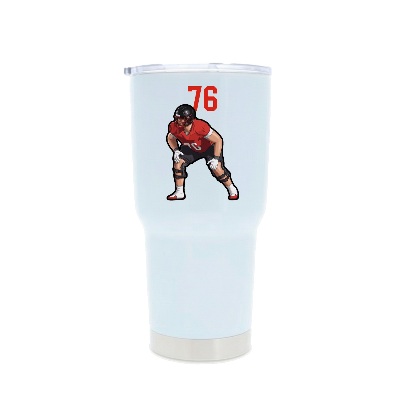 30oz Stainless Steel Tumbler — Number Top in White