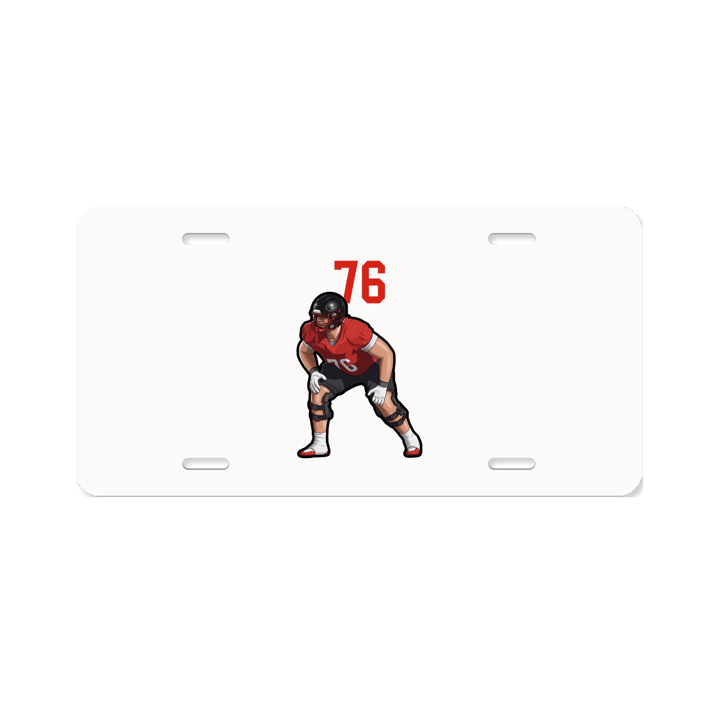 License Plate — Number Top in Classic