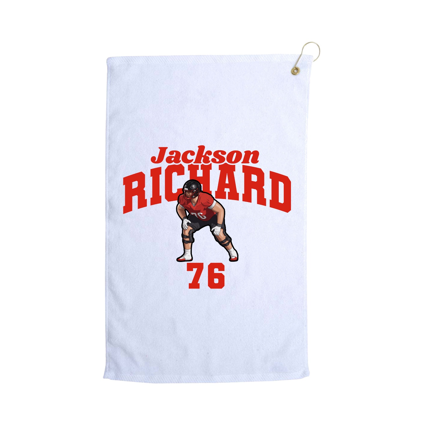 Golf Towel — Signature Arch in White