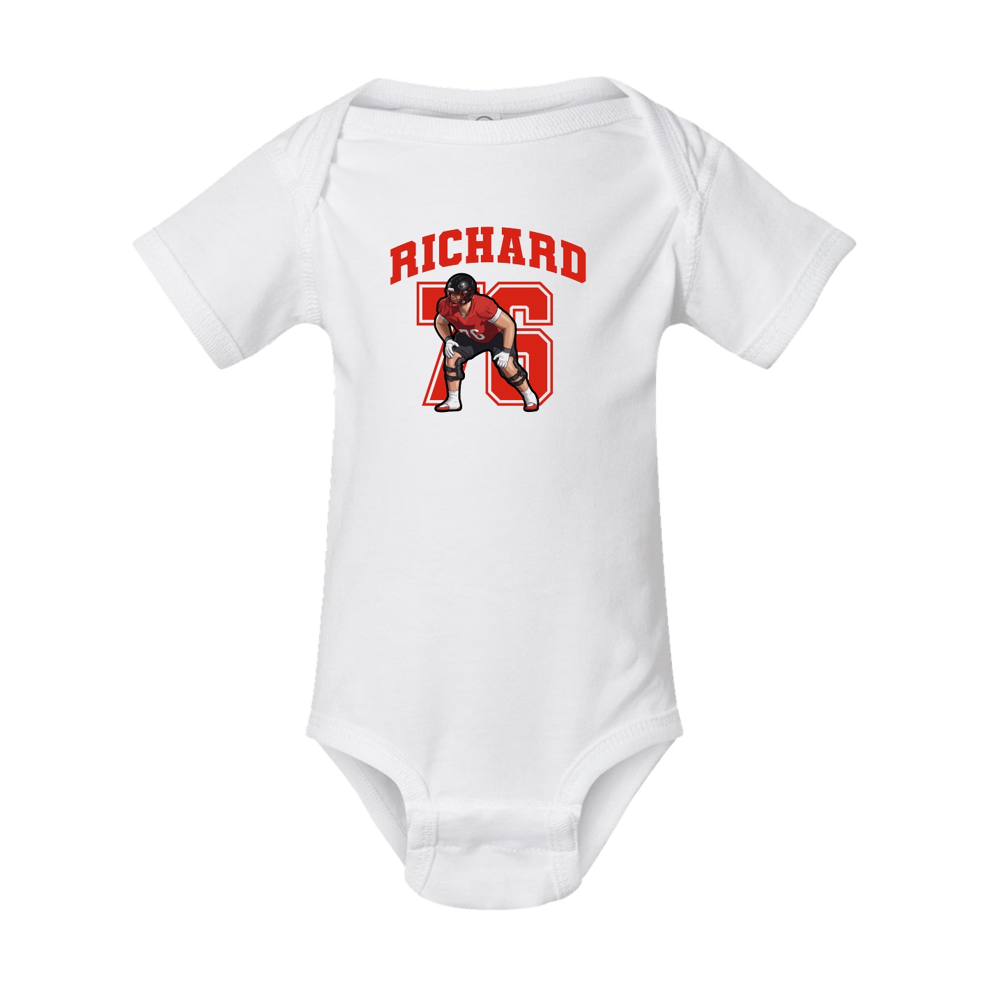 Baby Onesie — Number in White