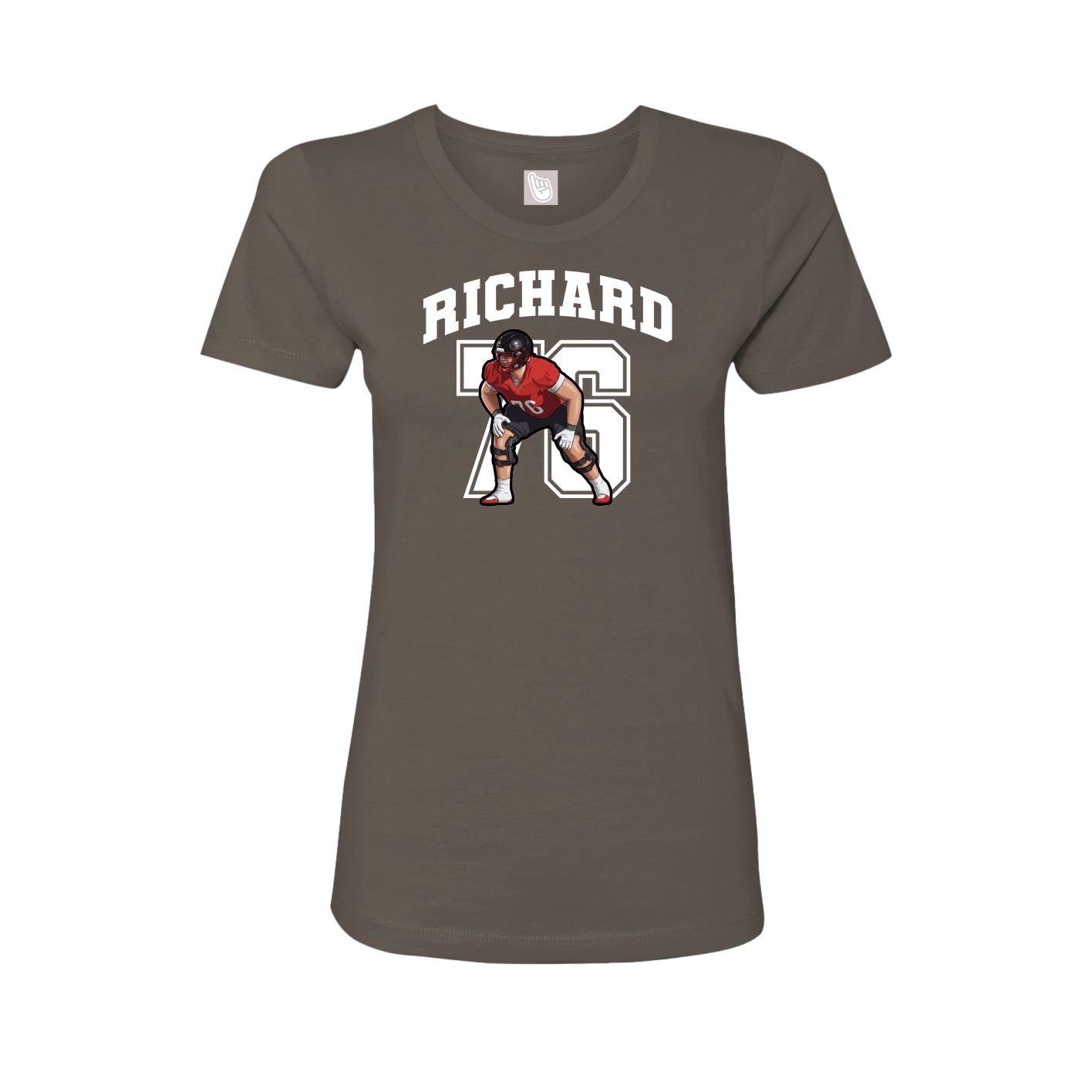 Fitted Women's Tee — Number in Grey