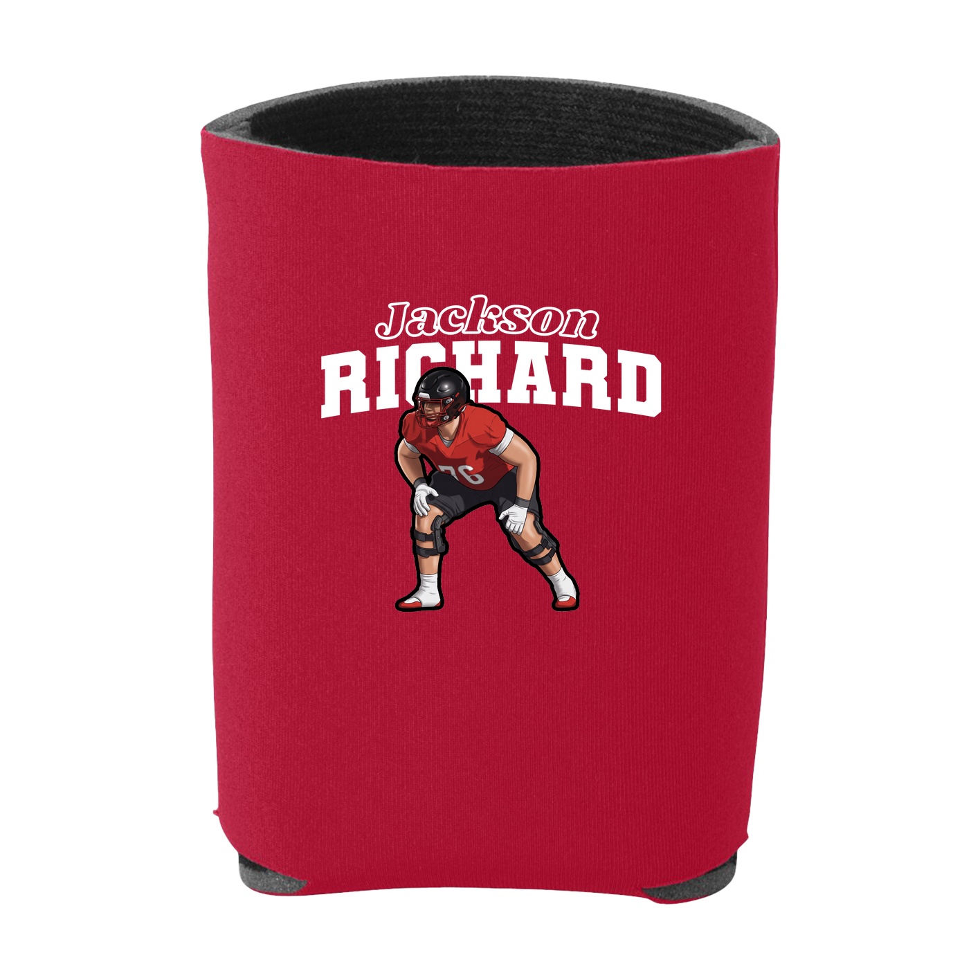 Can Holder — Name Arch in Red