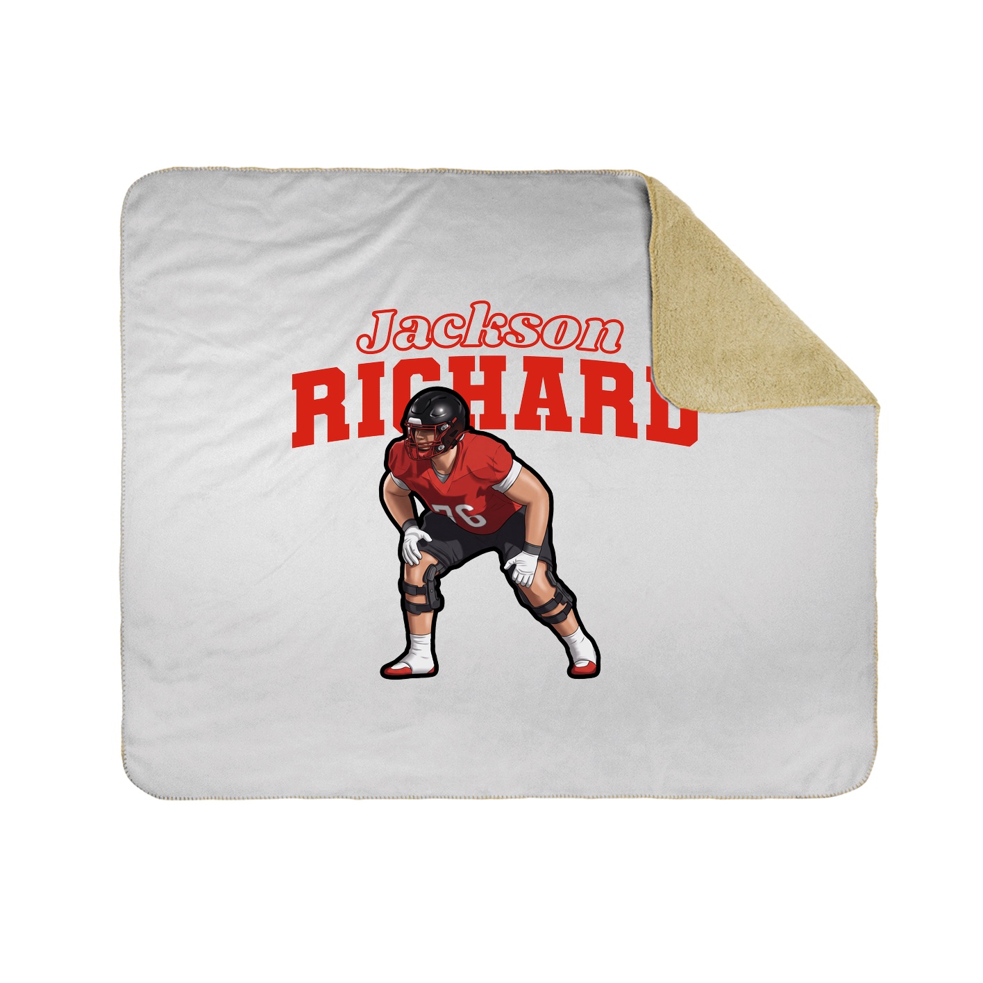 Throw Blanket — Name Arch in White