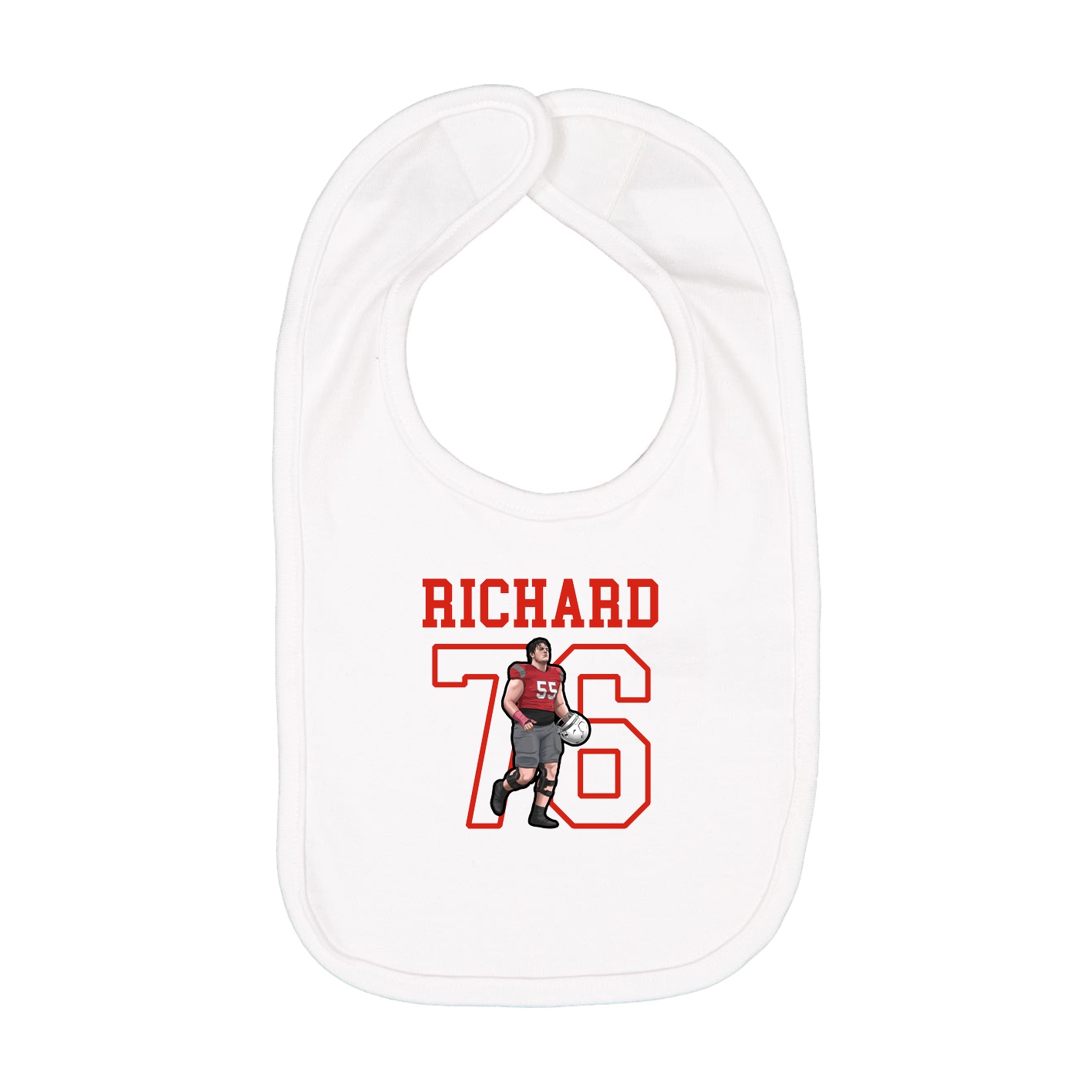 Infant Bib — Shirsey in White