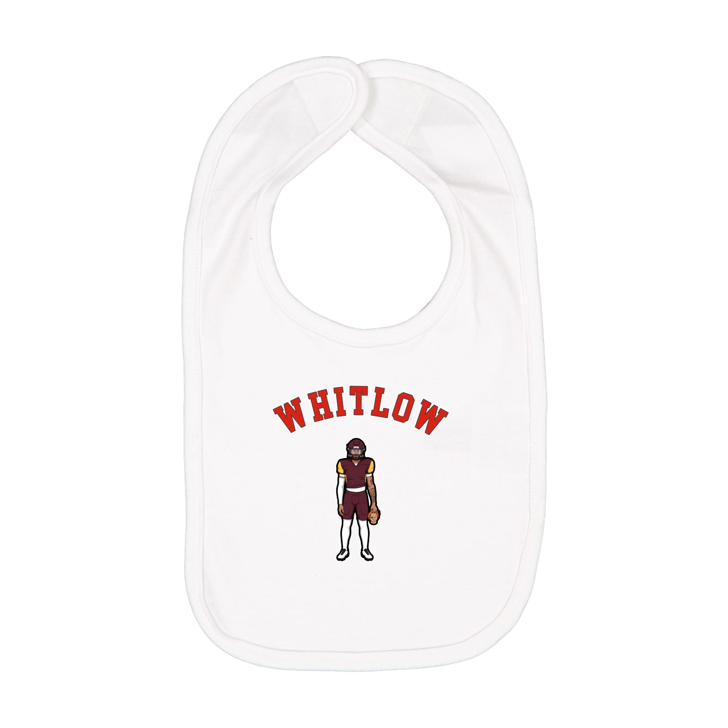 Infant Bib — Shirsey Arch in White