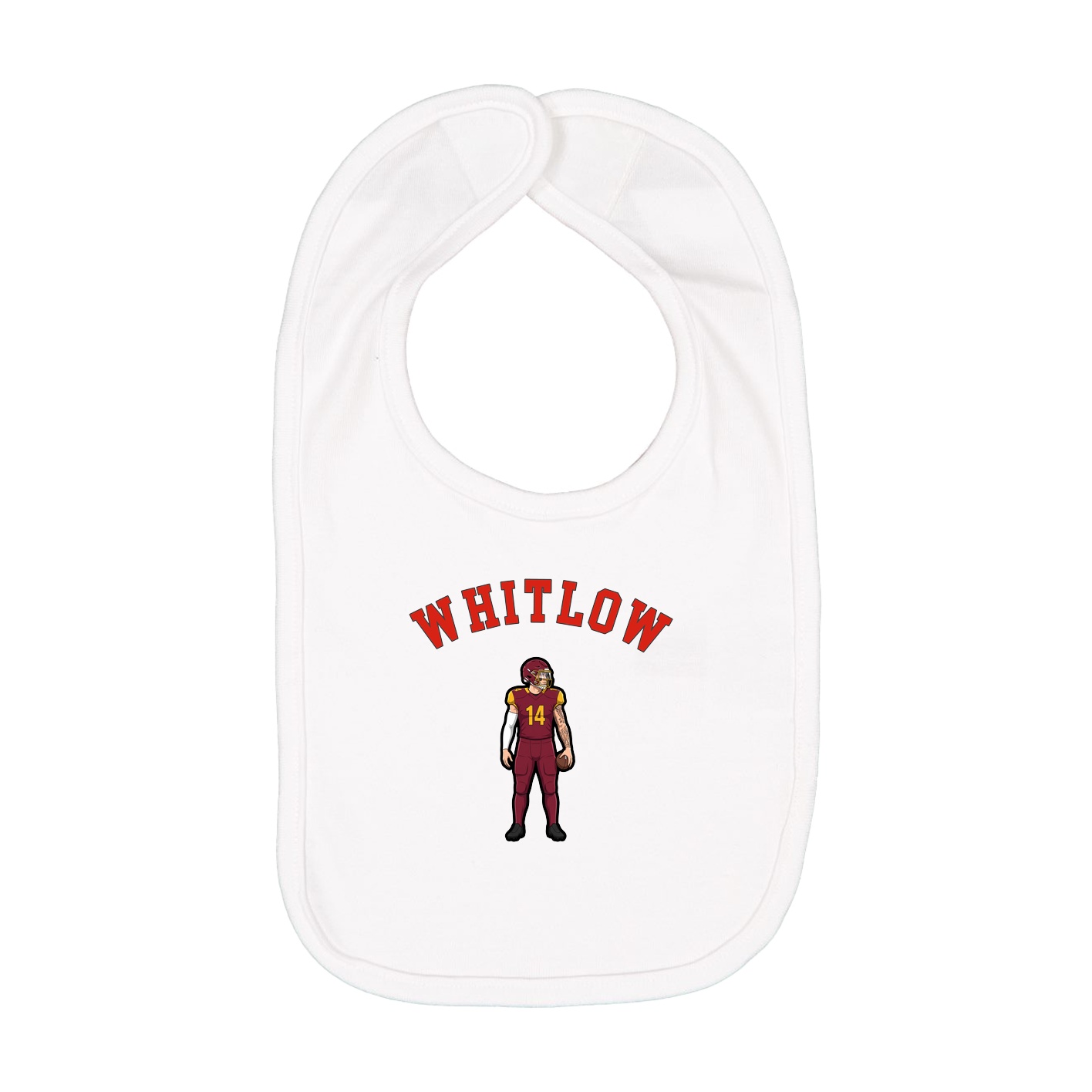 Infant Bib — Shirsey Arch in White