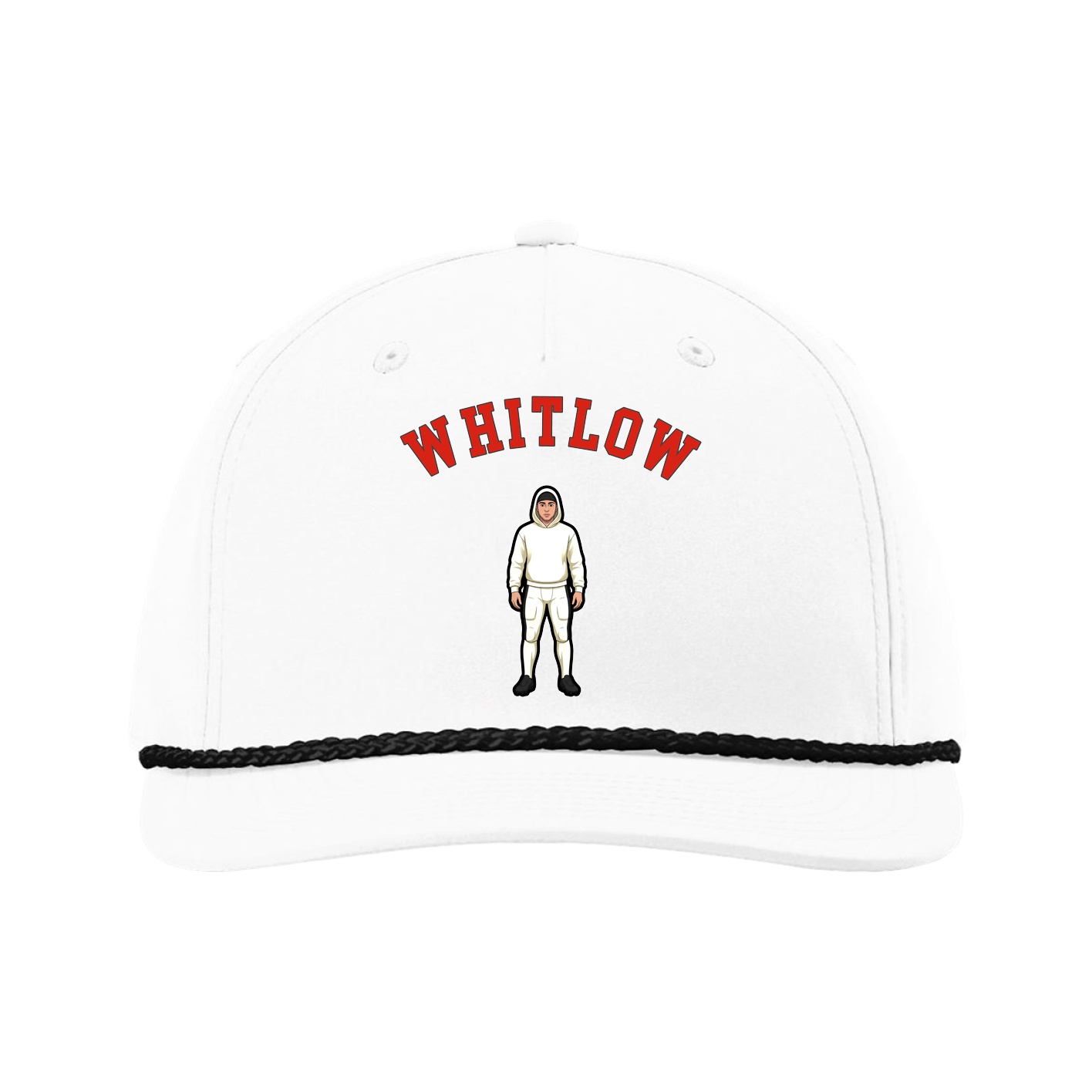 Five-Panel Classic Rope Cap — Shirsey Arch in White