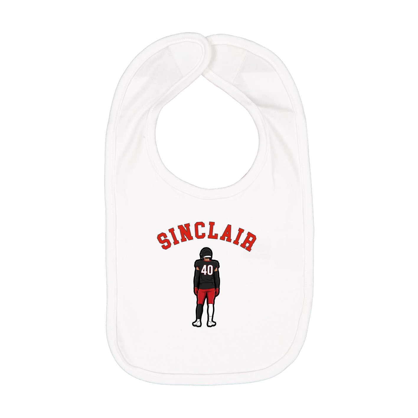 Infant Bib — Shirsey Arch in White