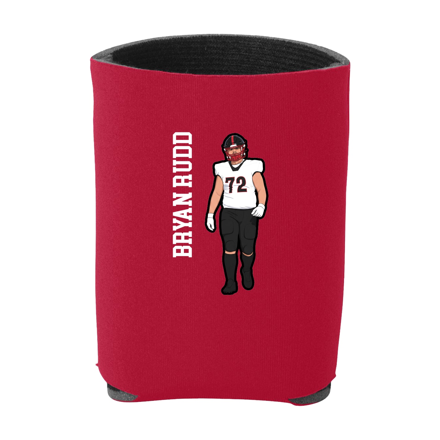 Can Holder — Name Vertical in Red