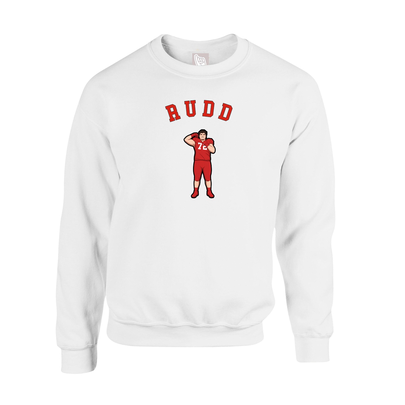 Fleece Crew — Shirsey Arch in White
