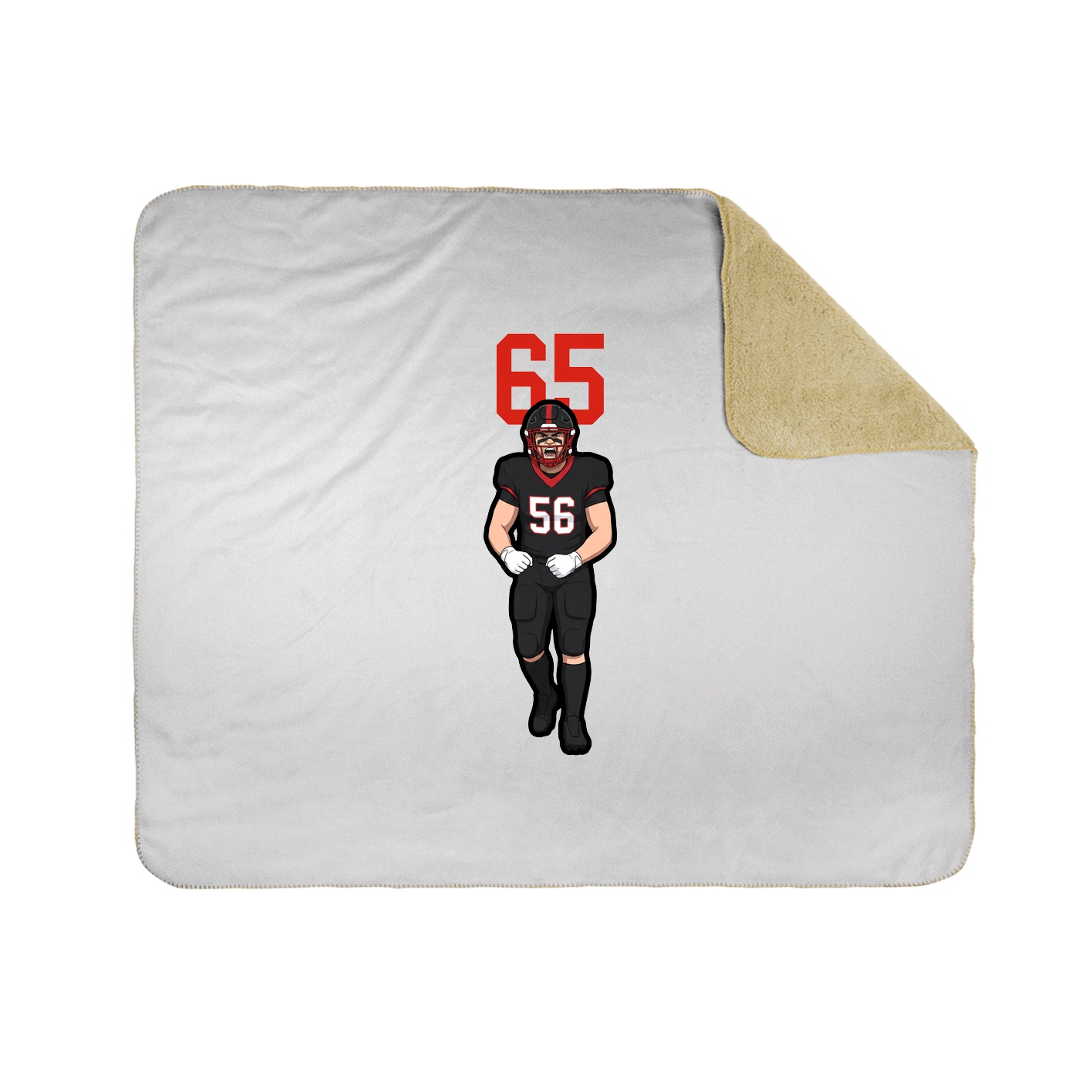 Throw Blanket — Number Top in White