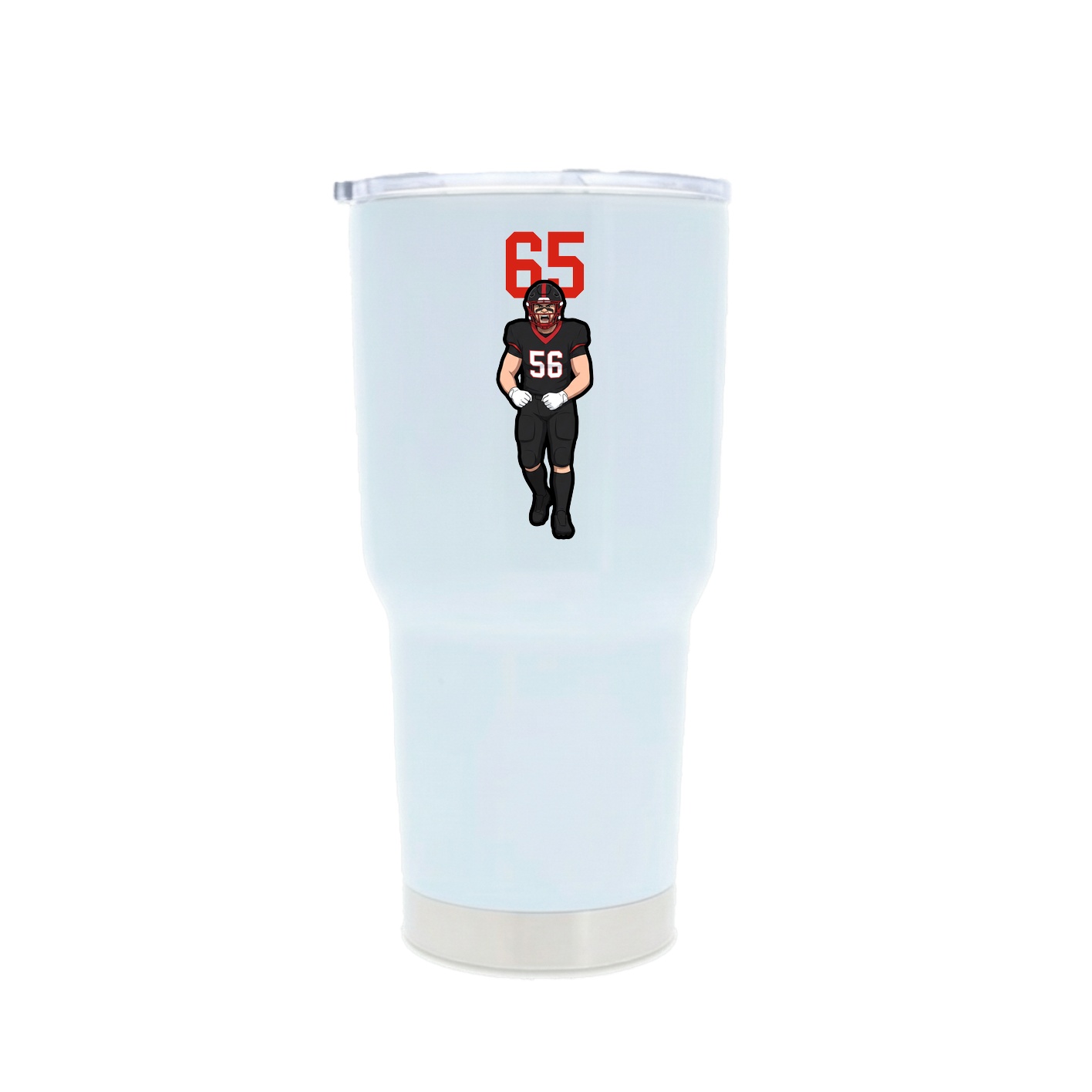 30oz Stainless Steel Tumbler — Number Top in White