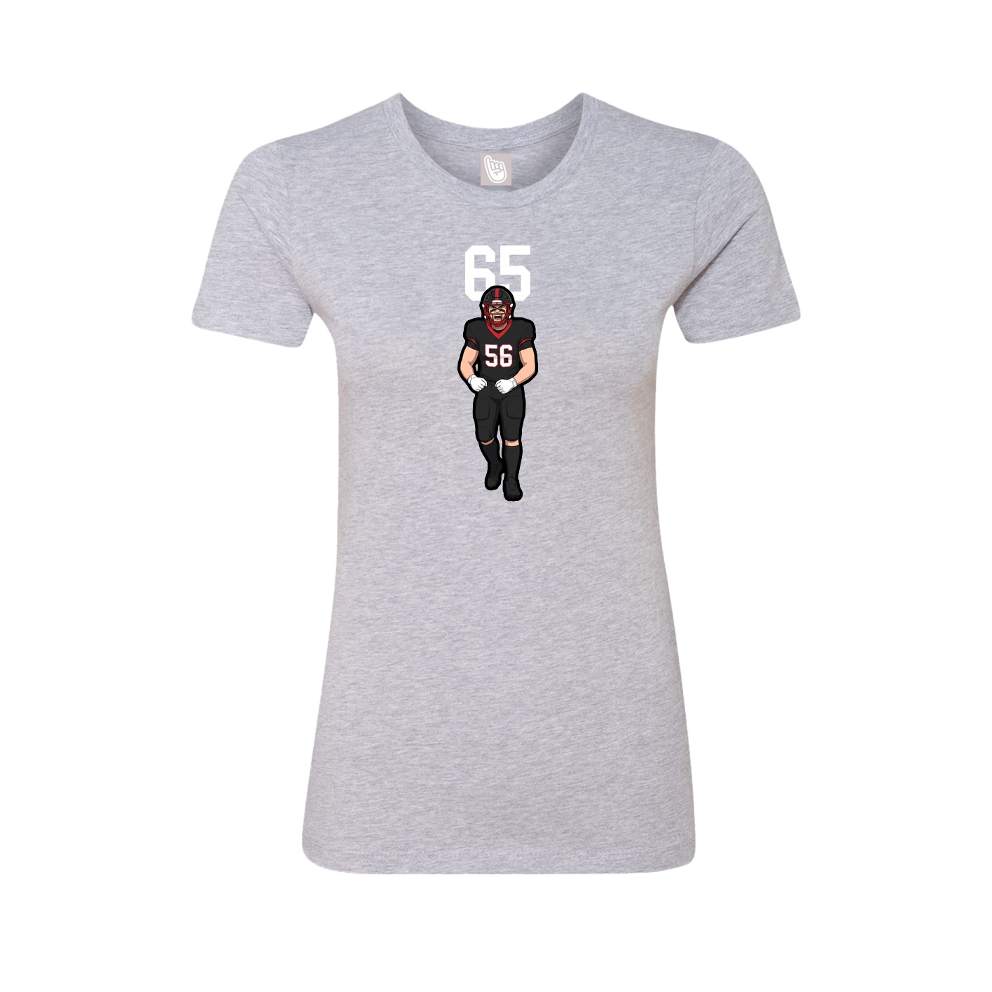 Womens Tee — Number Top in Grey