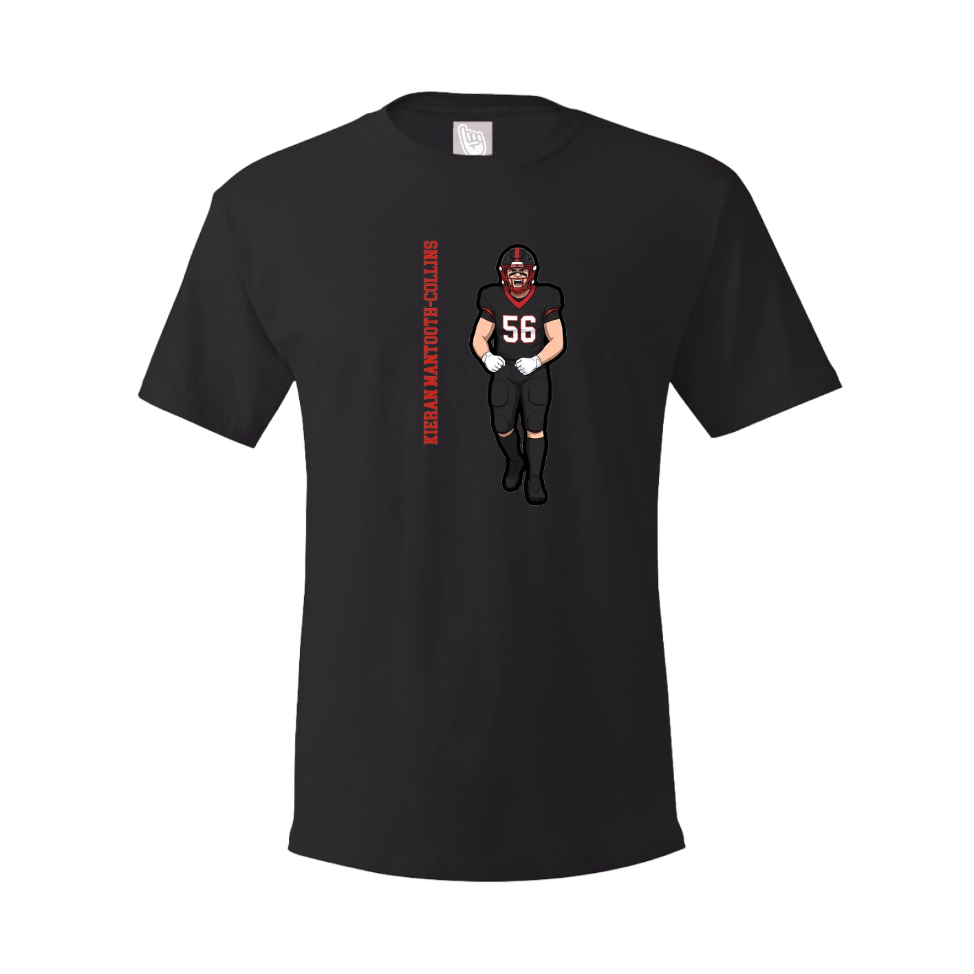 Youth Tee — Name Vertical in Black