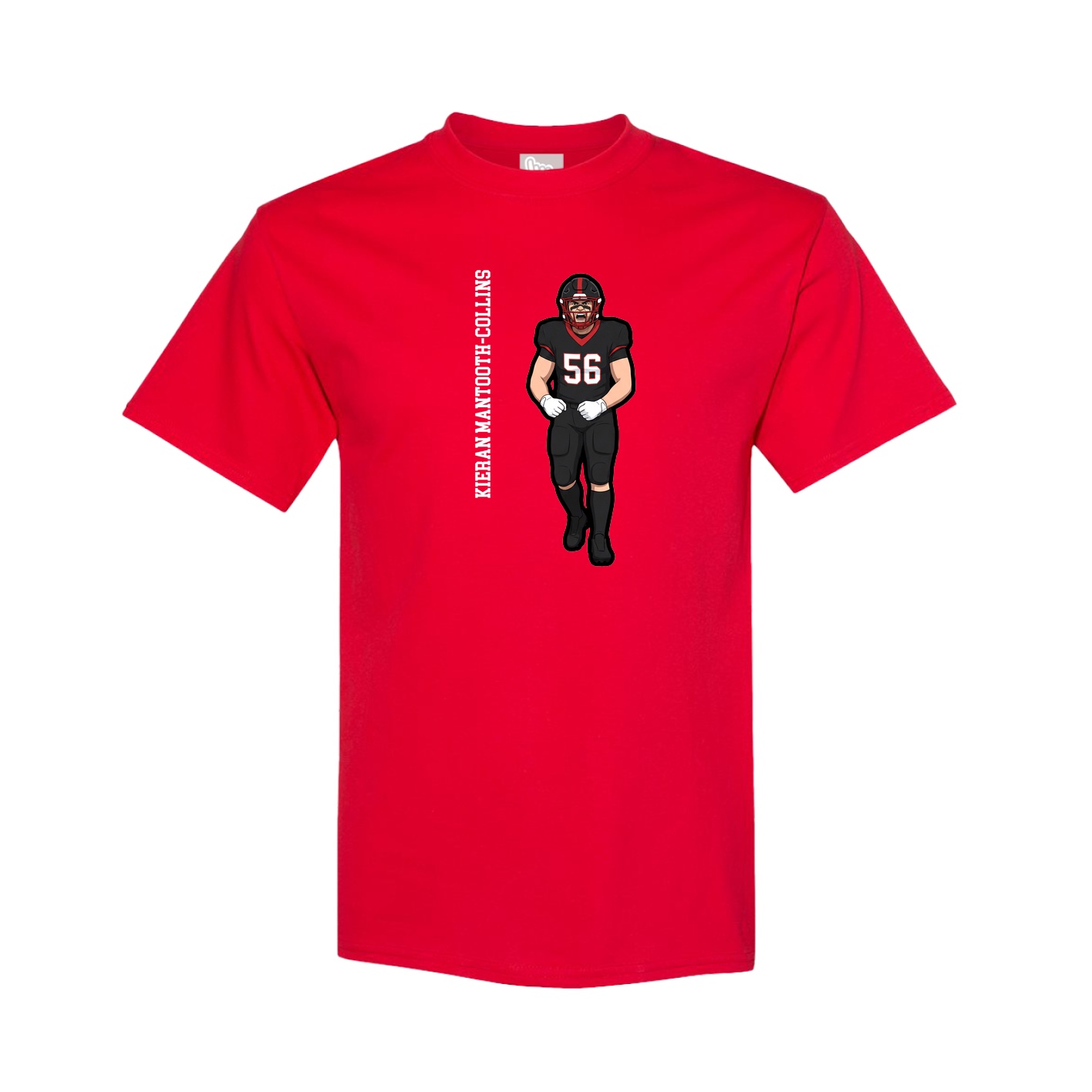 Youth Tee — Name Vertical in Red