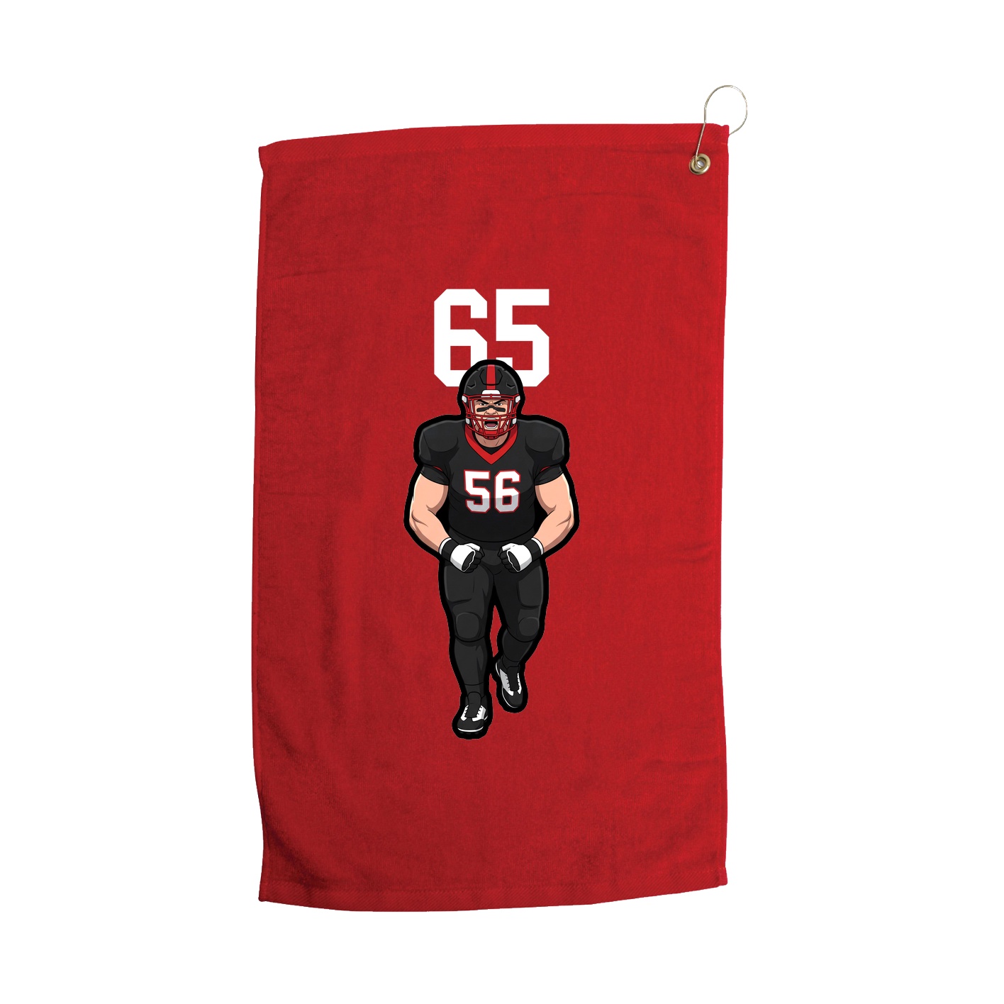 Golf Towel — Number Top in Red
