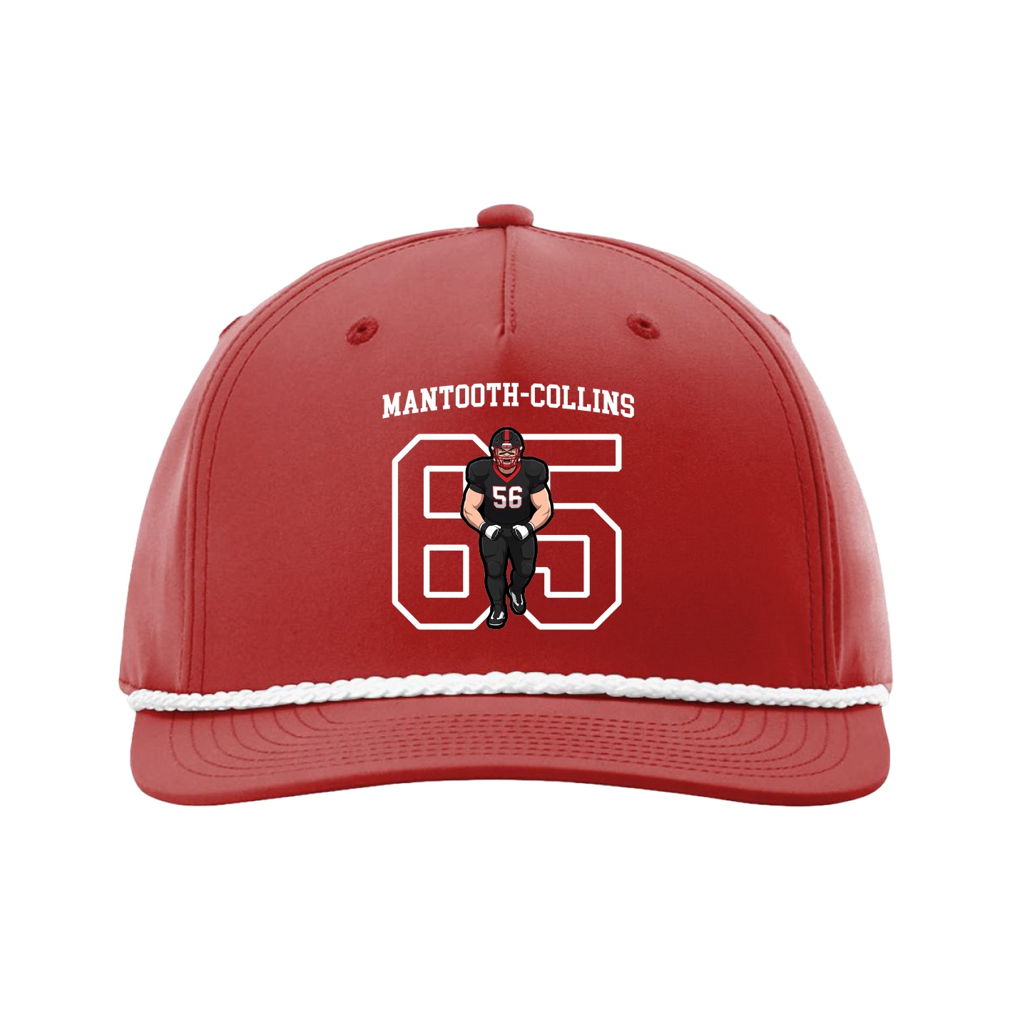 Five-Panel Classic Rope Cap — Shirsey in Red