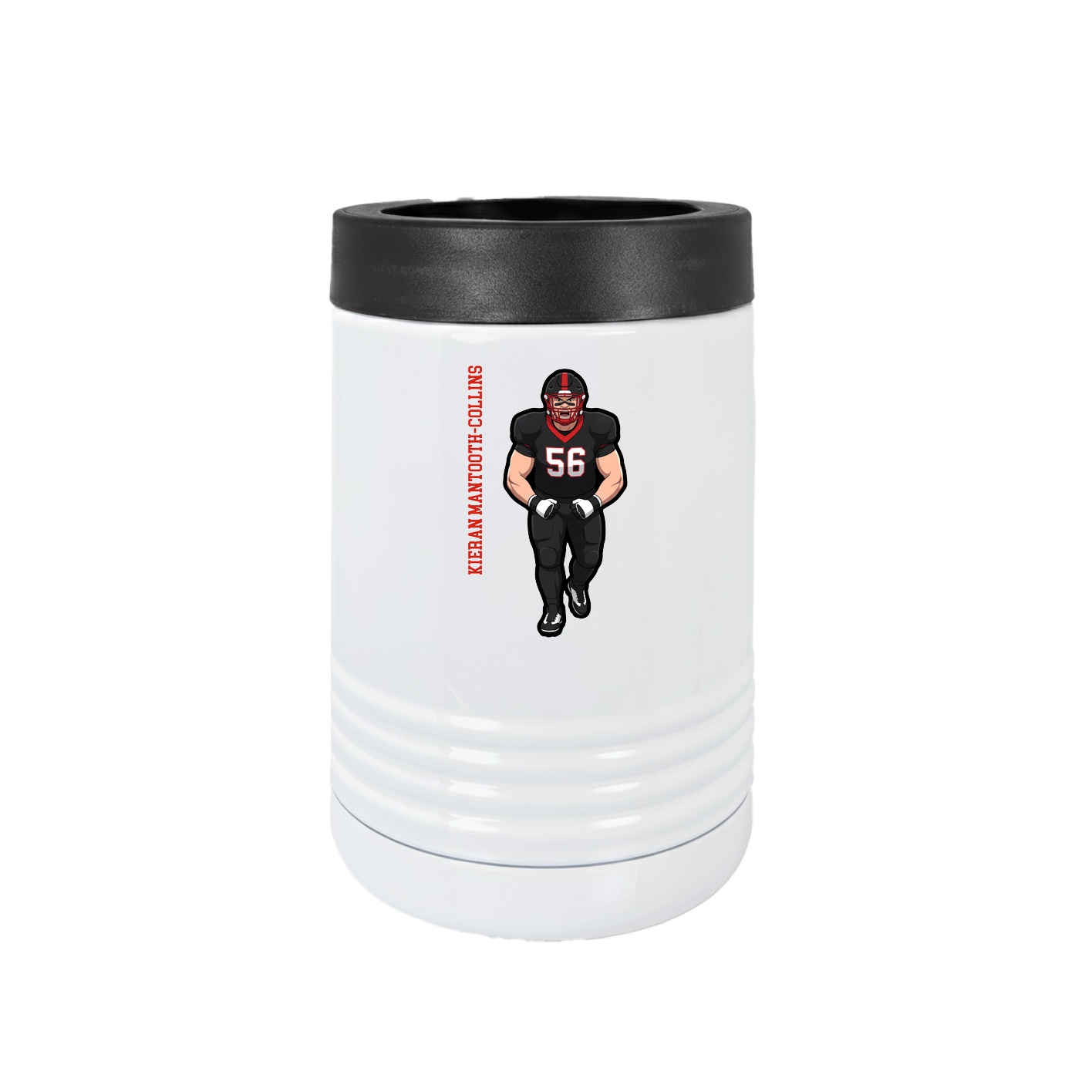 Beverage Holder — Name Vertical in White