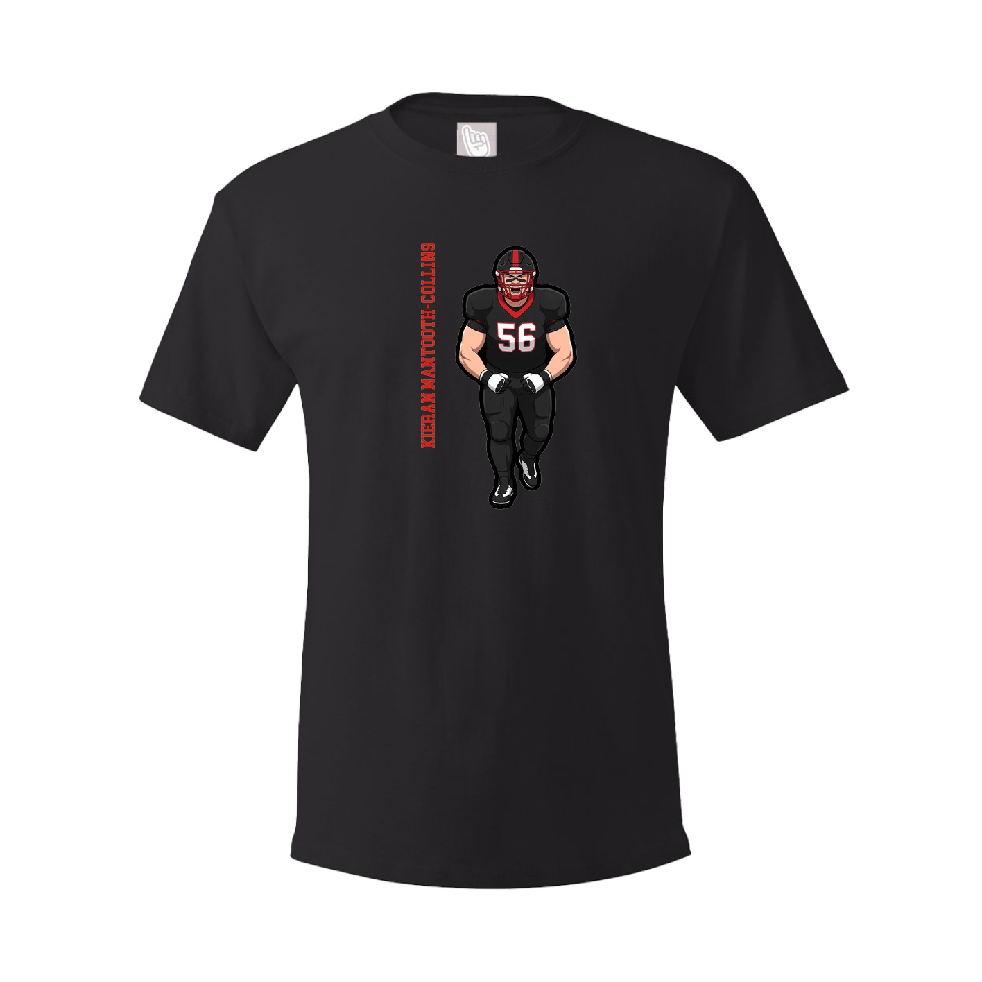 Youth Tee — Name Vertical in Black