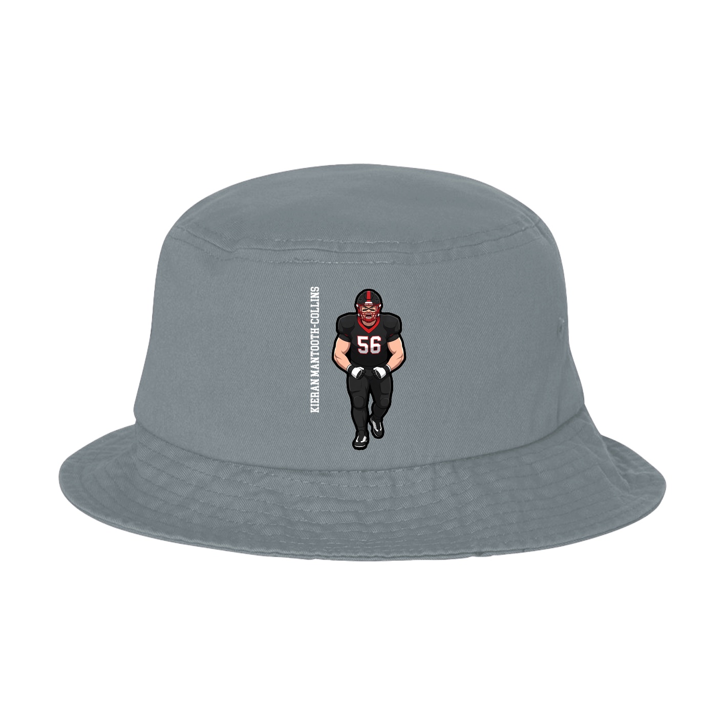 Bucket Cap — Name Vertical in Grey