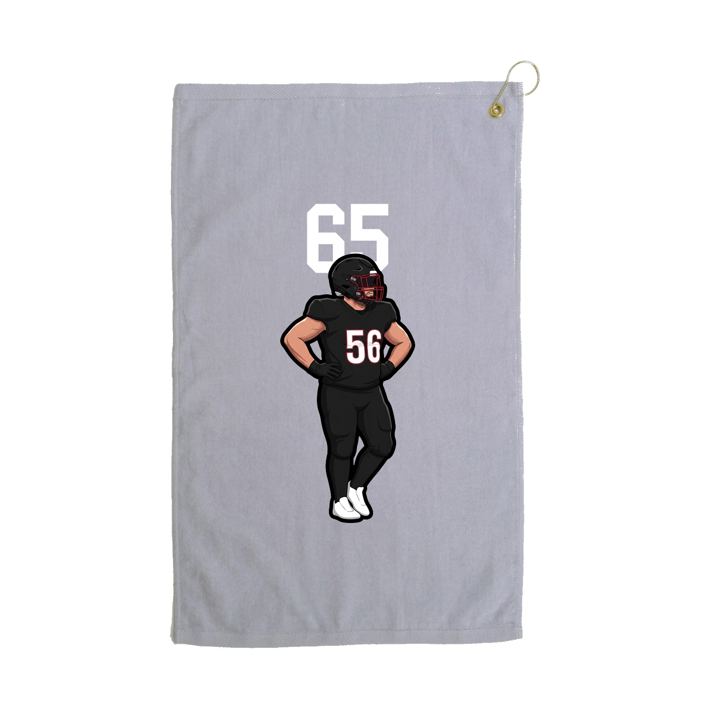 Golf Towel — Number Top in Grey