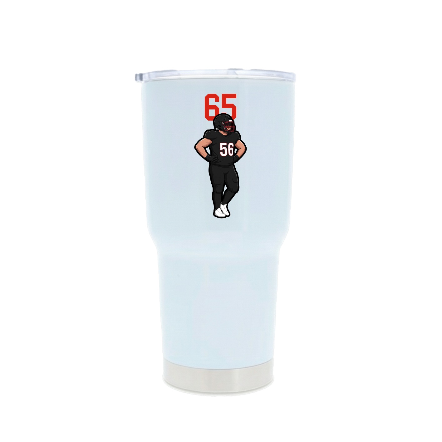30oz Stainless Steel Tumbler — Number Top in White