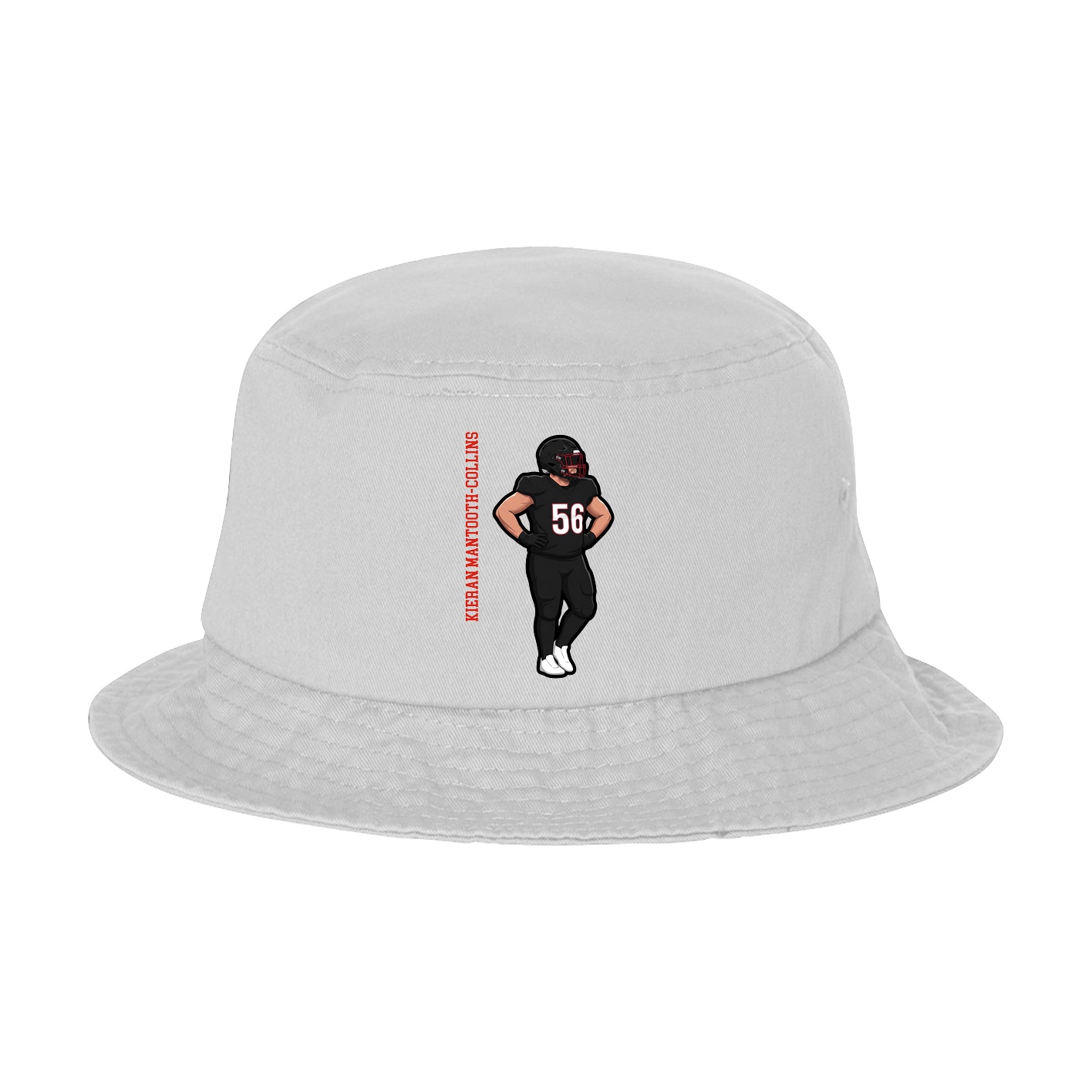 Bucket Cap — Name Vertical in White